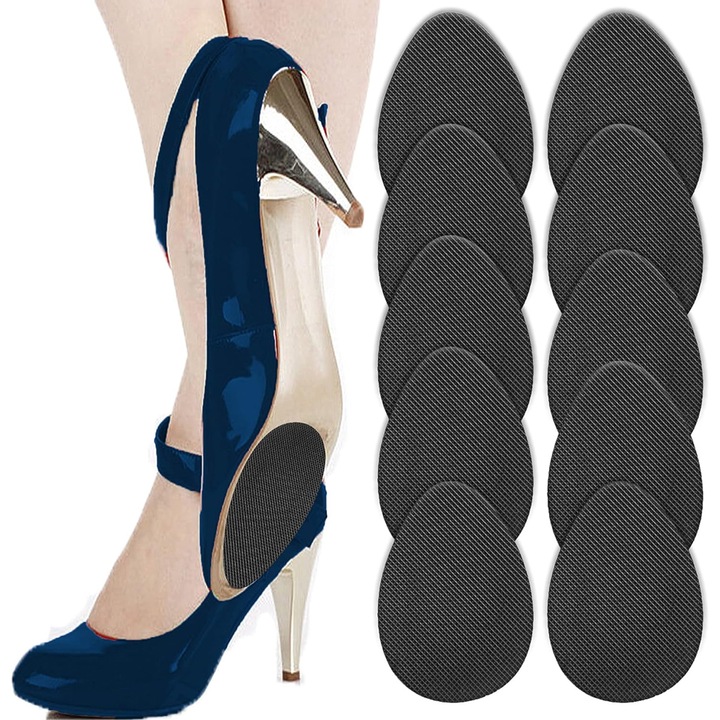 Set 5 perechi protectii talpa pantofi HERUSI cauciuc negru 9x6.5cm