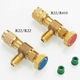 Adaptor de supapa pentru refrigerant din alama, Enforose, design compact, rezistent, compatibil R22/R410