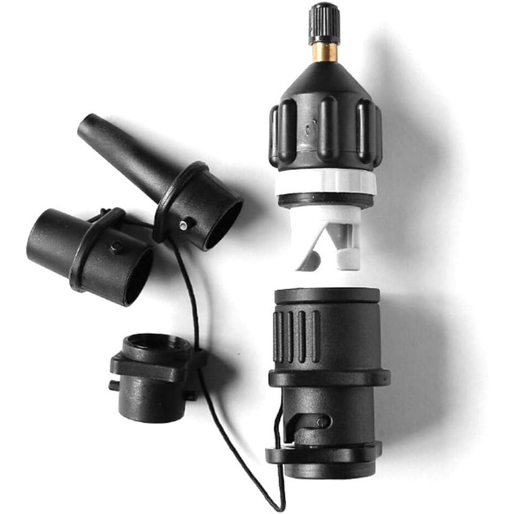 Adaptor universal pentru jucarii gonflabile, AMRINUGL, rapida umflare, rezistenta la presiune inalta, cap de conversie multifunctional, negru