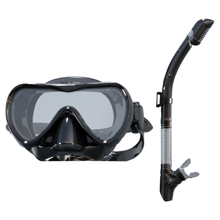 Комплект шнорхел за прозорец, оборудване за шнорхелинг за възрастни, професионална маска за гмуркане против замъгляване, плувни очила против изтичане и шнорхел със сух връх за гмуркане, шнорхелинг, плуване