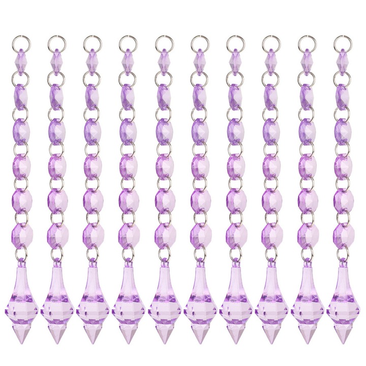 10 db kristály prizma napfogó készlet, AMRINUGL, átlátszó, elegáns dekoráció partikra és eseményekre