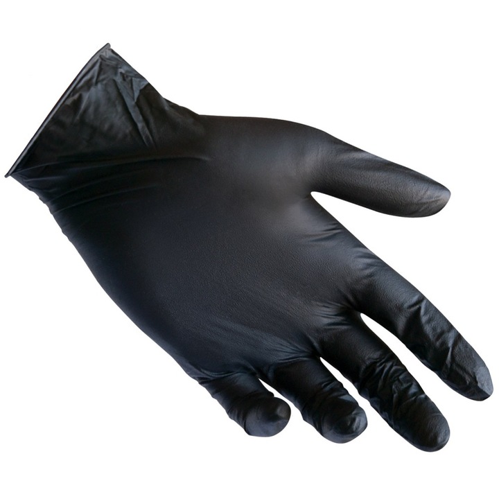 Manusi din nitril nepudrate negre Reflexx R67 Marime XXL 100 bucati