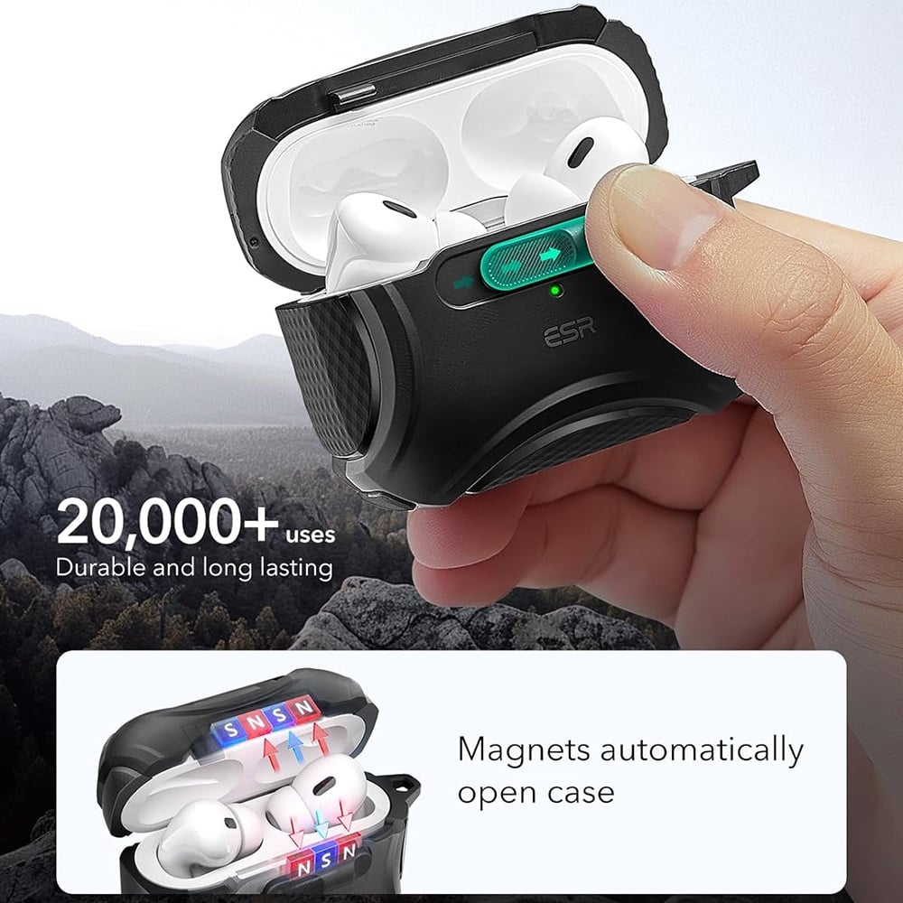 Husa pentru Apple AirPods Pro 1 / 2 - ESR Cyber Magnetic Lock Husa pentru Apple AirPods Pro 1 / 2 - ESR Cyber Magnetic Lock