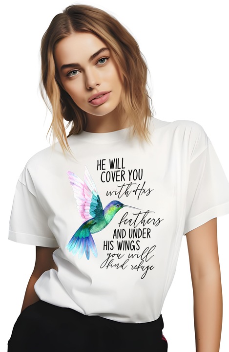 Дамска тениска, Colibri, Trust, Бяла, M
