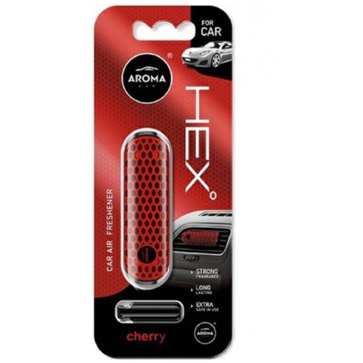 Odorizant auto Aroma Car Fancy Shapes Polymer Hex Cherry