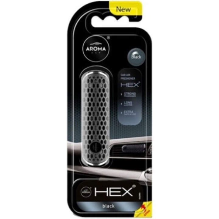 Odorizant auto Aroma Car Fancy Shapes Polymer Hex Black Xenon Bright®
