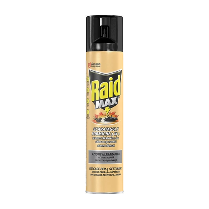 Spray impotriva gandacilor si furnicilor Raid Max, 300 ml