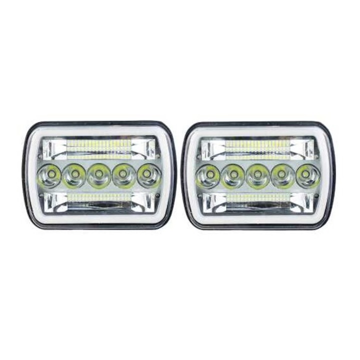 Set faruri led, daylight, 5x7, semnalizare, 12-24v