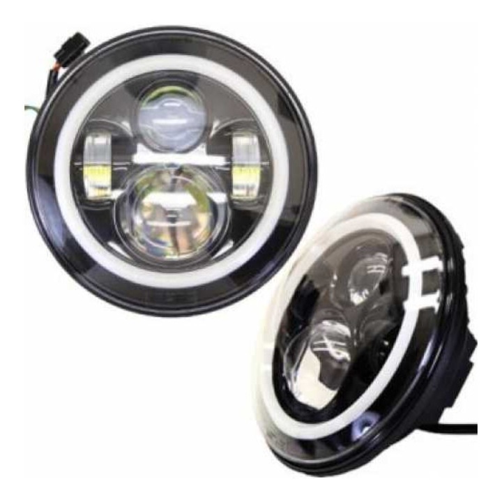 Set faruri led, 7 inch, 12-24v