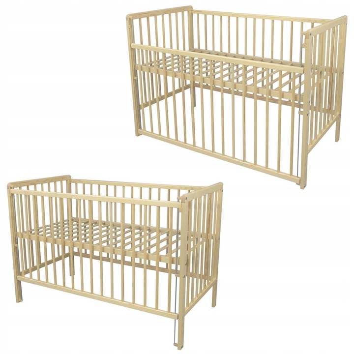 Babaágy, Marcin 1, natúr, natúr fenyőfa, 120x60cm