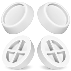 Set 4 picioruse antivibratie pentru masina de spalat, Zola, suporti anti-zgomot si antivibratie, din silicon, 65x20 mm, alb