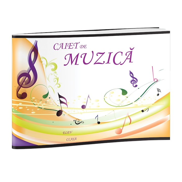 Caiet special ,RTC,B5, 24 file,hartie interior 60g/mp, muzica