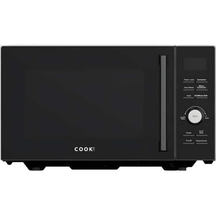 Електрическа фурна и микровълнова фурна 2 в 1 COOK-IT 25L, конвекторна фурна и микровълнова печка, готвене с горещ въздух, 11 степени на мощност, 10 програми за готвене, енергоспестяващ режим