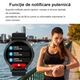 Ceas inteligent Wapik® S5, ecran de 1.39" TFT, rezistent la apa IP67, monitorizare cardiaca si somn, moduri sportive, compatibil cu iOS si Android, negru