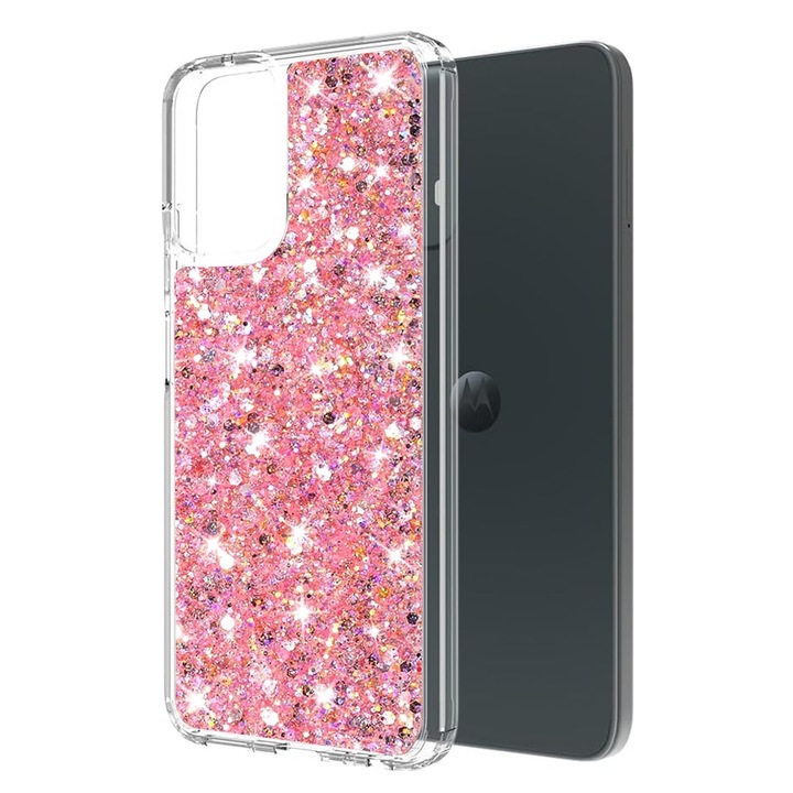 Кейс за Motorola Moto G54 G54 Power Edition с розов Liquid Crystal Glitter