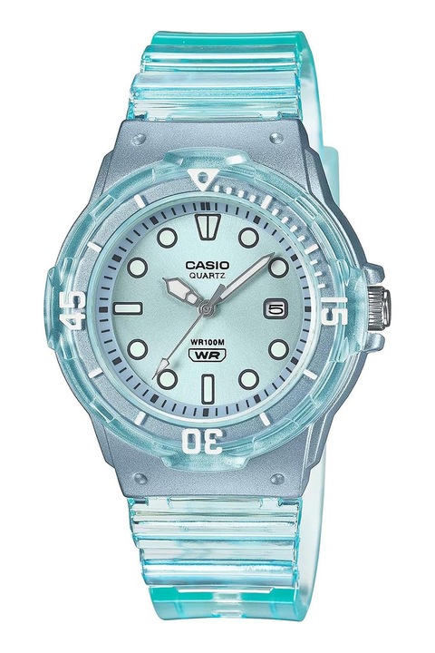 Casio, Ceas analog cu o curea de rasina, Verde menta