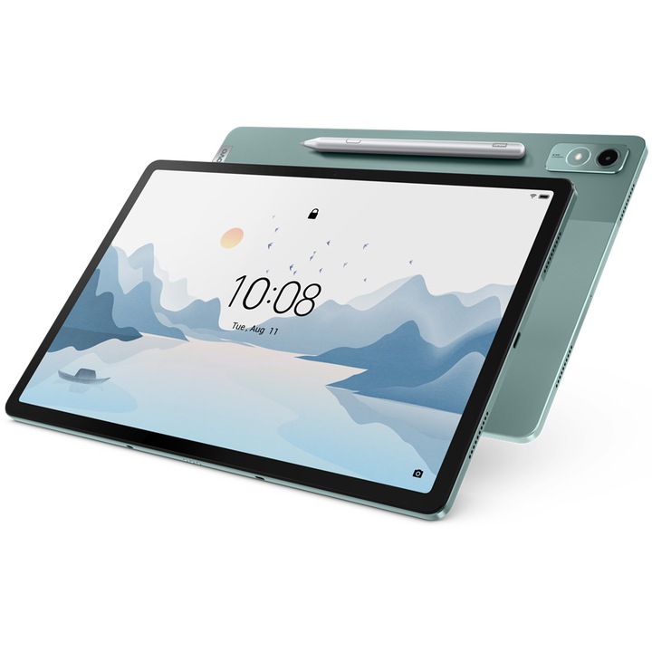Таблет Lenovo TabP12 with Matte Display, Octa-Core, 12.7" 3K (2944x1840), 8GB RAM, 128GB, Wifi, Sage + Lenovo Tab Pen Plus