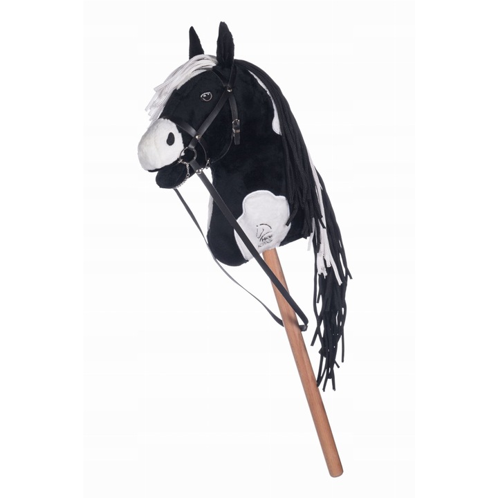 Jucarie interactiva HKM Hobby Horse, negru/alb, 40cm
