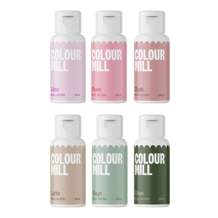 Set 6 coloranti alimentari Oil Mix Botanice, Colour Mill