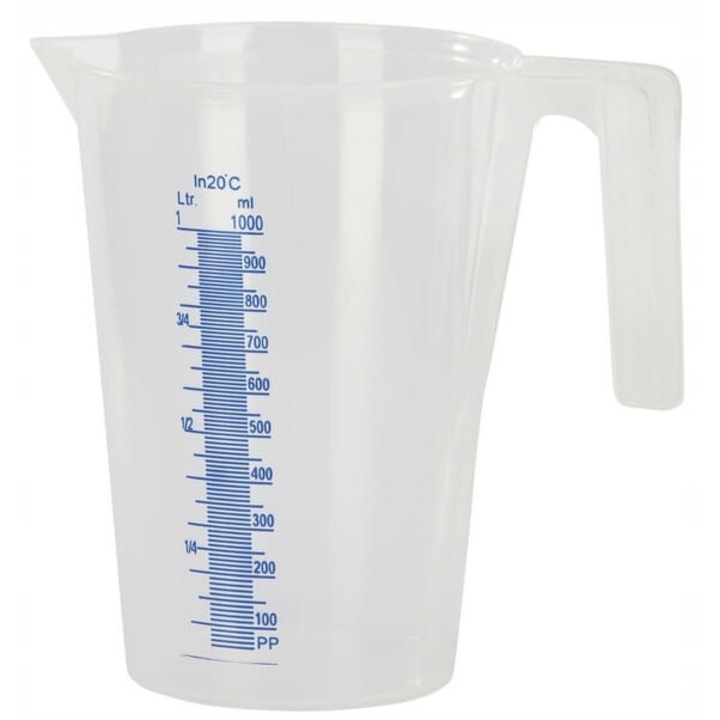 Mérőpohár, Kerbl, átlátszó, fogantyúval és kifolyóval, 1L