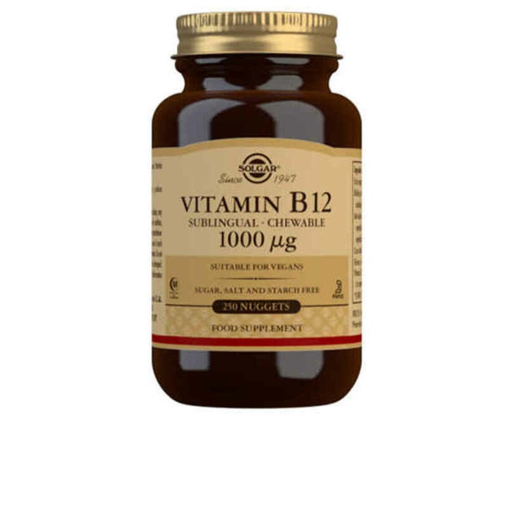 Vitamine si minerale Solgar, B12 1000 mcg, 250 capsule masticabile