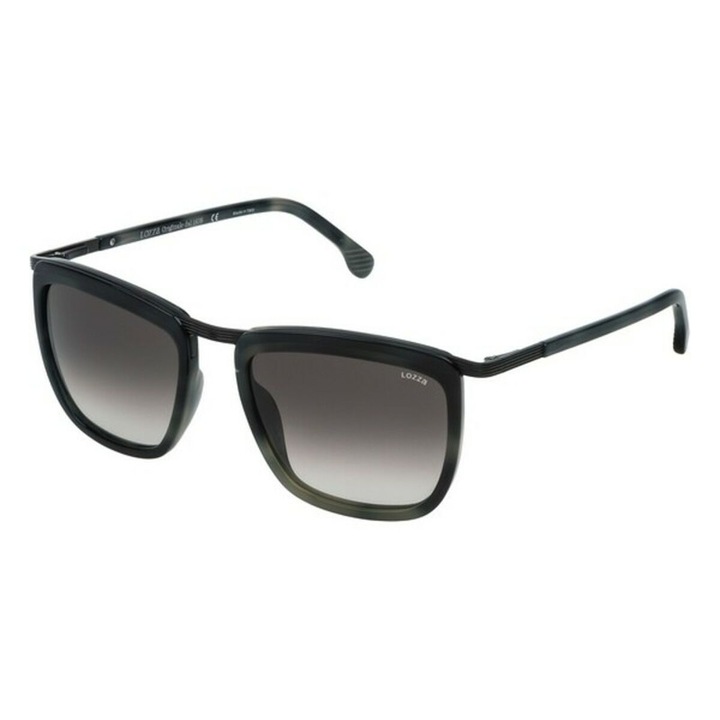 Ochelari de soare unisex, Lozza, Plastic, Polarizat, Protectie UV, Negru