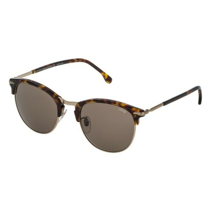Ochelari de soare unisex, Lozza, Plastic, Polarizat, Protectie UV, Maro/Negru