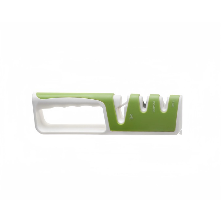 Aparat Profesional Manual Pentru Ascutit Cutite, 4 in 1, ascutire, finisare, slefuire, indreptare, Green