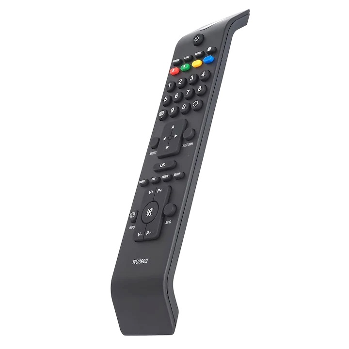 Дистанционно управление за телевизор GSC ®, съвместимо с Hitachi, 3902, L32VK05U, L32VK06U, L42VK04U, L46VN05U, черно