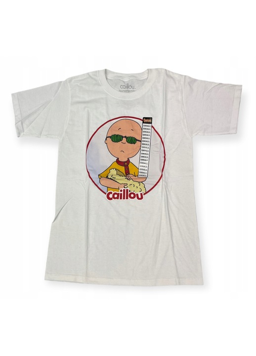 Férfi póló Spencer's, fehér pamut, Caillou modell, S