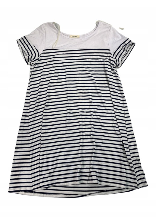 Elegáns női ruha félhold, viszkóz, fehér/fekete, M INTL