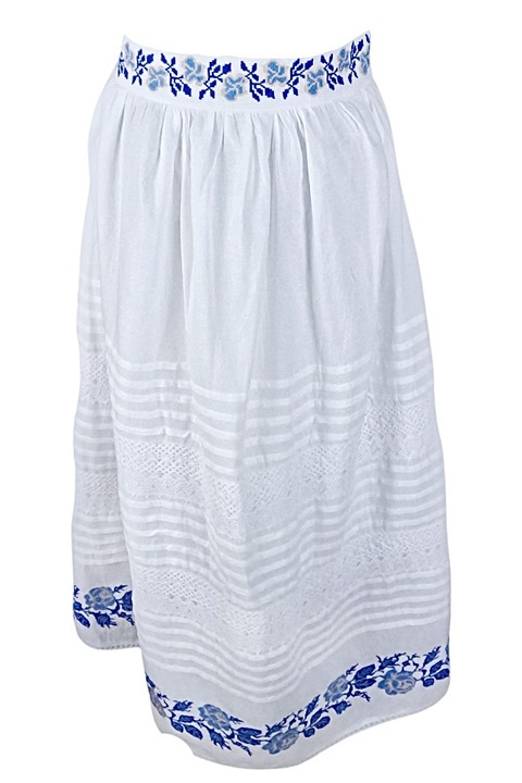 Noi szoknya R24F, feher/kek