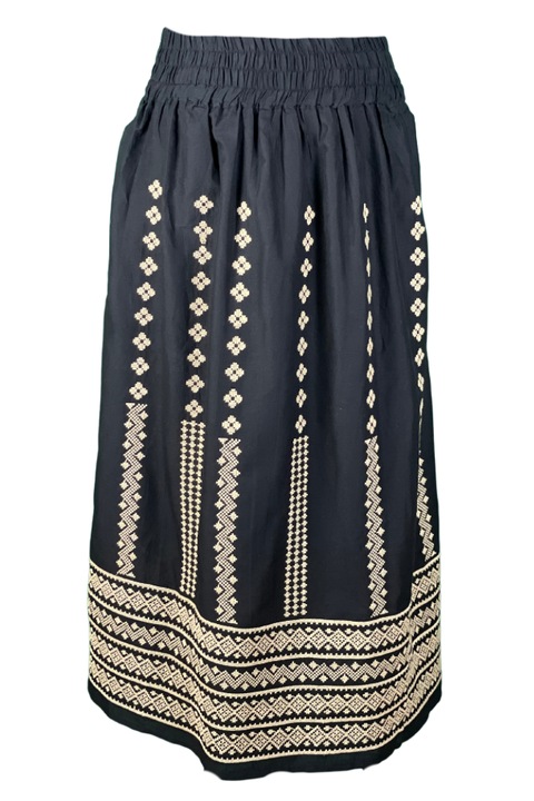 Noi szoknya R24F, fekete/bezs