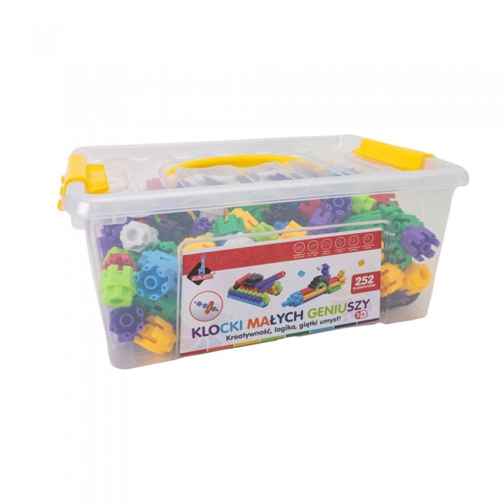 Set de constructie Askato, 252 piese, multicolor, 26.5x19x11cm