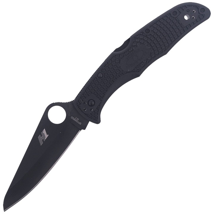 Cutit Spyderco Pacific Salt 2, lama neagra, otel H1, FRN, 96mm, negru