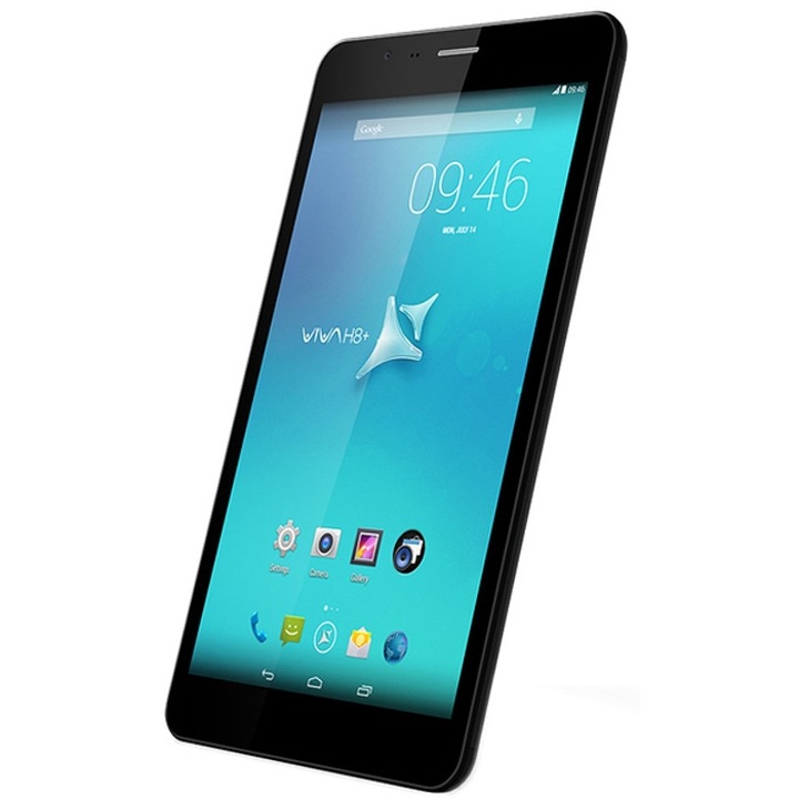 Allview Viva H8+ tablet, Quad-Core™ 1.3 GHz-es processzorral, 8", 1GB RAM, 16GB, Wi-Fi, 3G, GPS, Bluetooth 4.0, Android 4.4 KitKat, Fekete