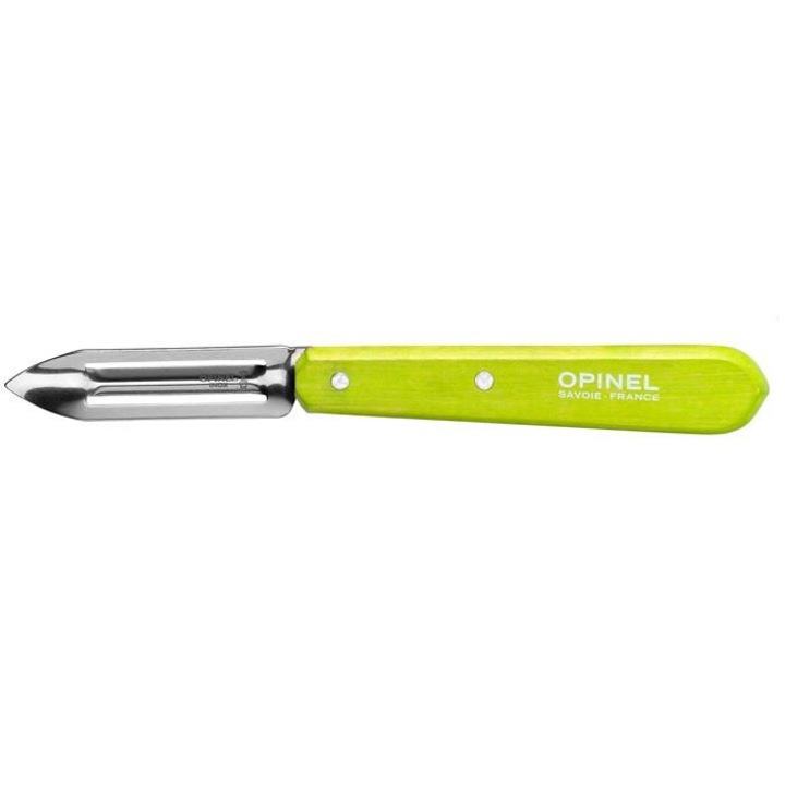 Curatator legume si fructe Opinel Essentiels, lama 60mm, maner lemn de fag, verde, 155mm