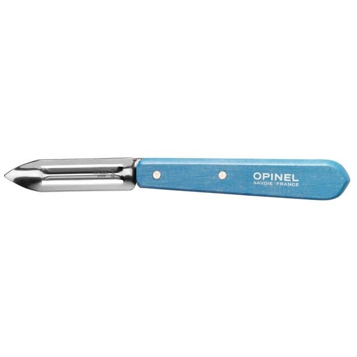 Curatator Opinel, seria Essentiels, otel inoxidabil, maner din lemn de fag, albastru, 60mm