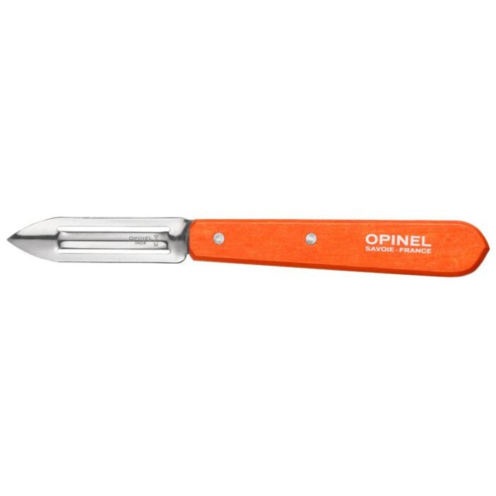 Curatator fructe/legume Opinel, colectia Essentiels, otel inoxidabil, portocaliu, 60mm