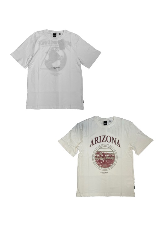 2 db-os férfi póló szett, Only&Sons, Pamut, Fehér, Fehér