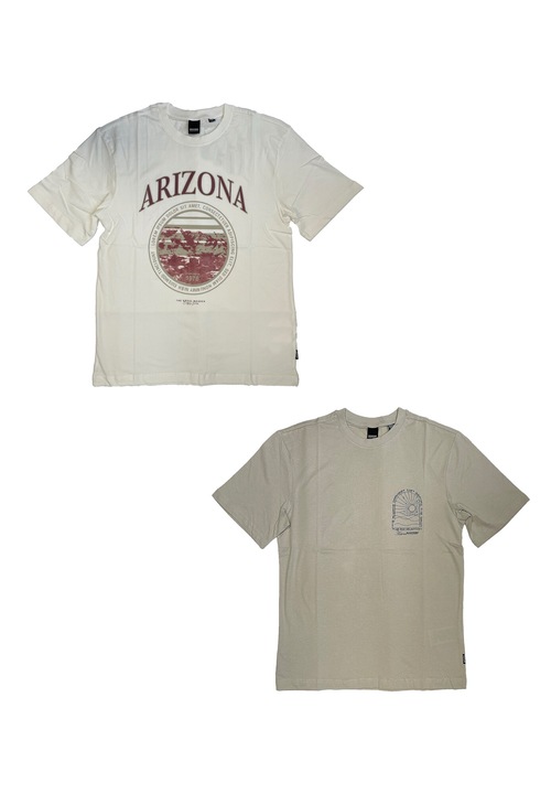 2 db-os férfi póló készlet, Only&Sons, pamut, szürke/fehér, Fehér/Szürke