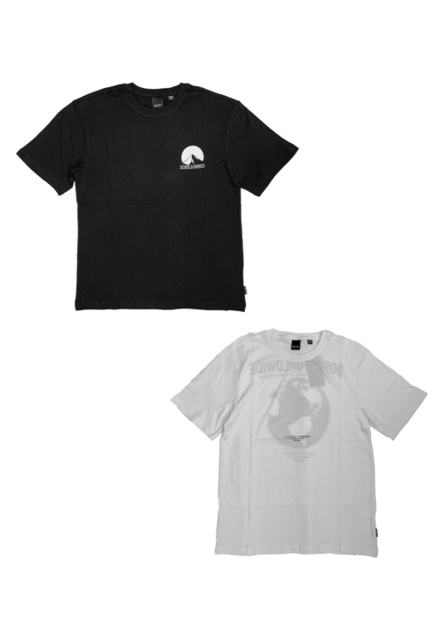 2 db-os férfi póló szett, Only&Sons, Pamut, Fehér/Fekete