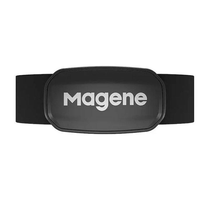 Monitor Cardiac, Magene, Bluetooth, ANT+, IP67, 62.3 x 35.1 x 11.5 mm, Negru