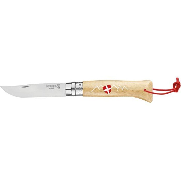 Briceag, Opinel, inox, blocare Virobloc, 85 mm, argintiu/bej