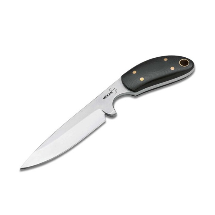 Cutit de buzunar Boker Plus 2.0 Pocket Cutit EDC solid, compact si flexibil, lama 440C cu finisaj satinat, maner G10 rotunjit, nit din alama, Ulticlip inclus, ideal pentru utilizare zilnica