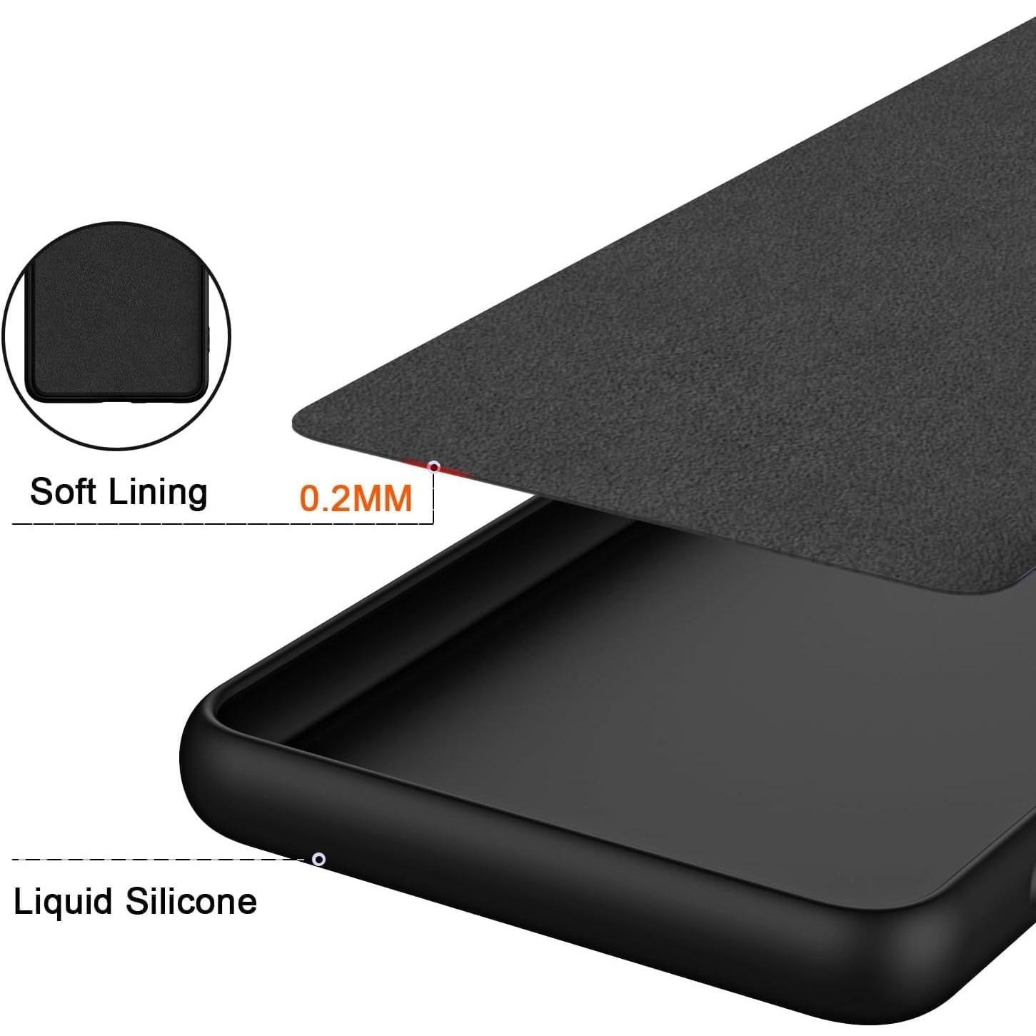 Husa pentru Honor Magic 6 Pro Liquid Silicone subtire captusita cu microfibra anti amprenta protectie camera foto negru