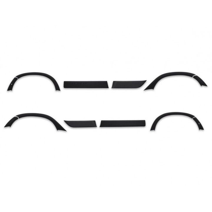 Комплект защита на калниците и врати на калниците, съвместими с Dacia Duster 2018->, ABS пластмаса