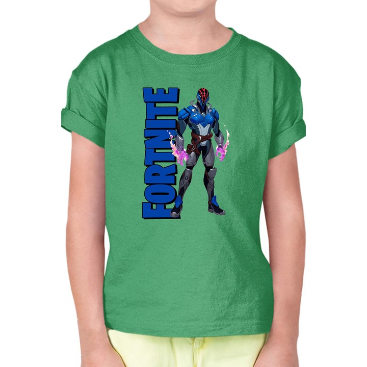 Gyerek rövid ujjú póló OPT Fortnite Origin Armored, Zöld