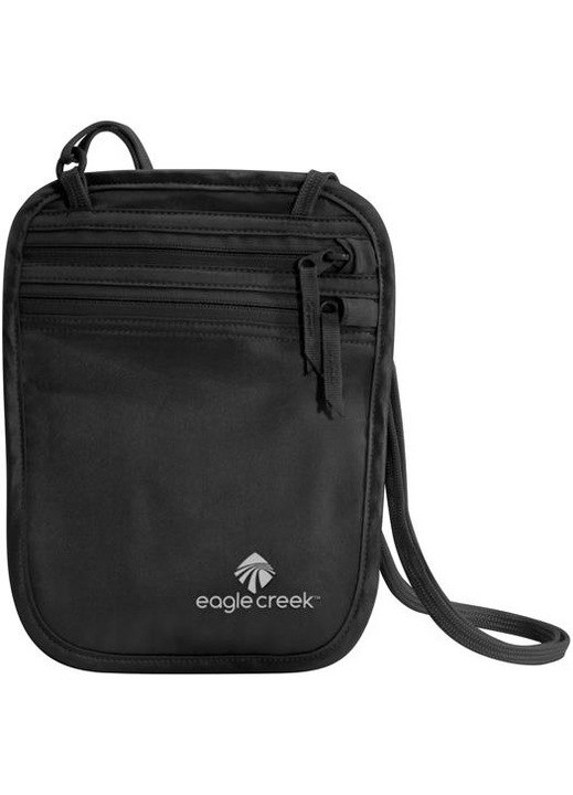 Portofel de gat, Eagle Creek Silk Undercover, Nylon, negru, 13x18cm