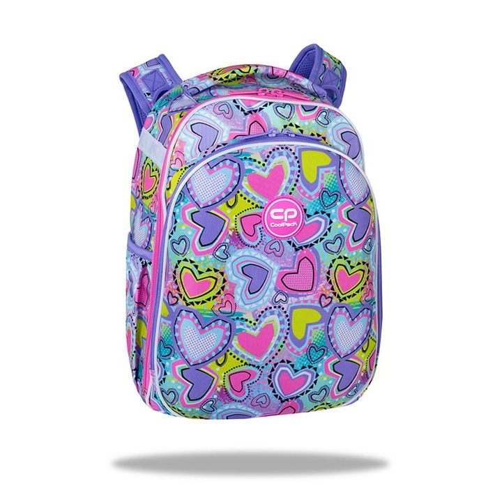 Ученическа раница CoolPack Turtle Pastel Hearts, 29 x 40 x 16 cm, Многоцветен